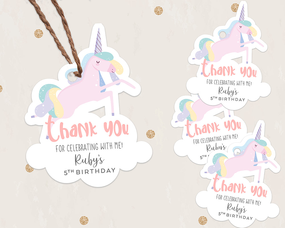 Personalised Unicorn Party Favour Gift Tags