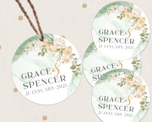 Load image into Gallery viewer, Wedding Favour Tags Greenery Style Round Party Favour Gift Tags
