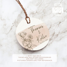 Load image into Gallery viewer, Wedding Favour Tags Pink Floral Style Round Party Favour Gift Tags
