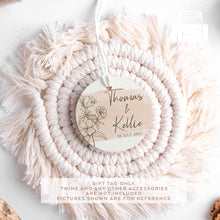 Load image into Gallery viewer, Wedding Favour Tags Pink Floral Style Round Party Favour Gift Tags
